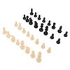 Chess Pieces Plastic Chess Pieces Only 65MM Height Chessmen for Family Gatherings Picnic Camping