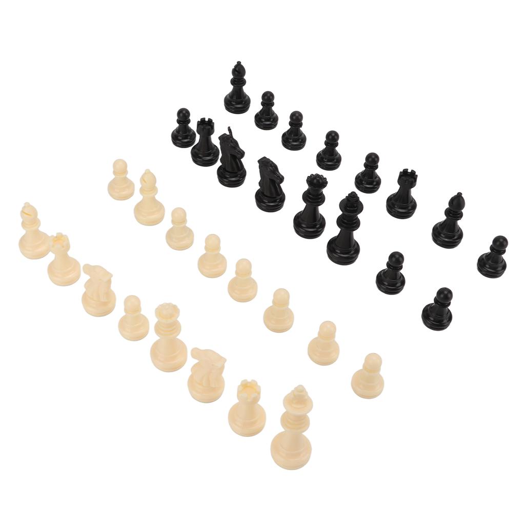 Chess Pieces Plastic Chess Pieces Only 65MM Height Chessmen for Family Gatherings Picnic Camping