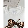 Girls' Sweatshirt, Girls' Clothes, Girls' Round Neck Fashion Sweatshirt, Leopard Print Bow Cherry, Girls' Autumn And Winter Trendy Print Sweatshirt