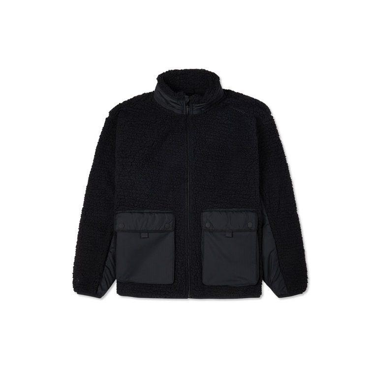 Converse Velvet Jackets Men's Black Stand Collar Moderate 10021937-A02