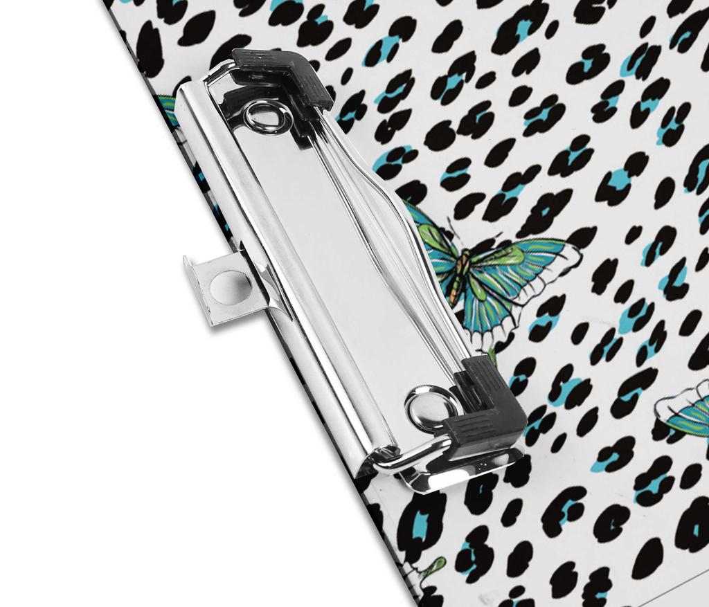 Inkdotpot Decorative Clipboard Letter Size with Low Profile Clip,Retractable Key Hole for Hanging Paperboard for Office School w/Free Marker & Eraser