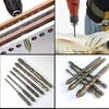 High-Four-edged 14/7Pcs 3-12mm Masonry Drill Bits Concrete Drill Bit Set Tungsten Carbide Tip Work with Concrete Stone Carbide