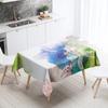 Floral Tablecloth Home Decor Stain Resistant Waterproof Table Decoration Rectangular Kitchen Fireplace Tops