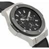 HYAKUICHI 101 No.8 Men's Watch, 100m Water Resistant, Chronograph, Date Display, Rubber Strap, Silver and Black