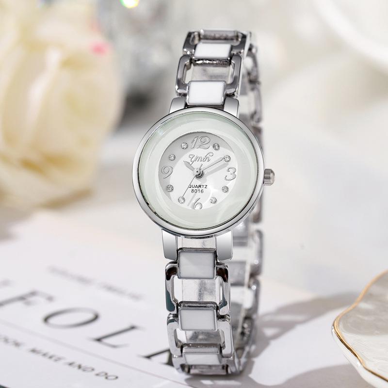 Women's Ceramic Strap Quartz Watch with Luxury Bracelet