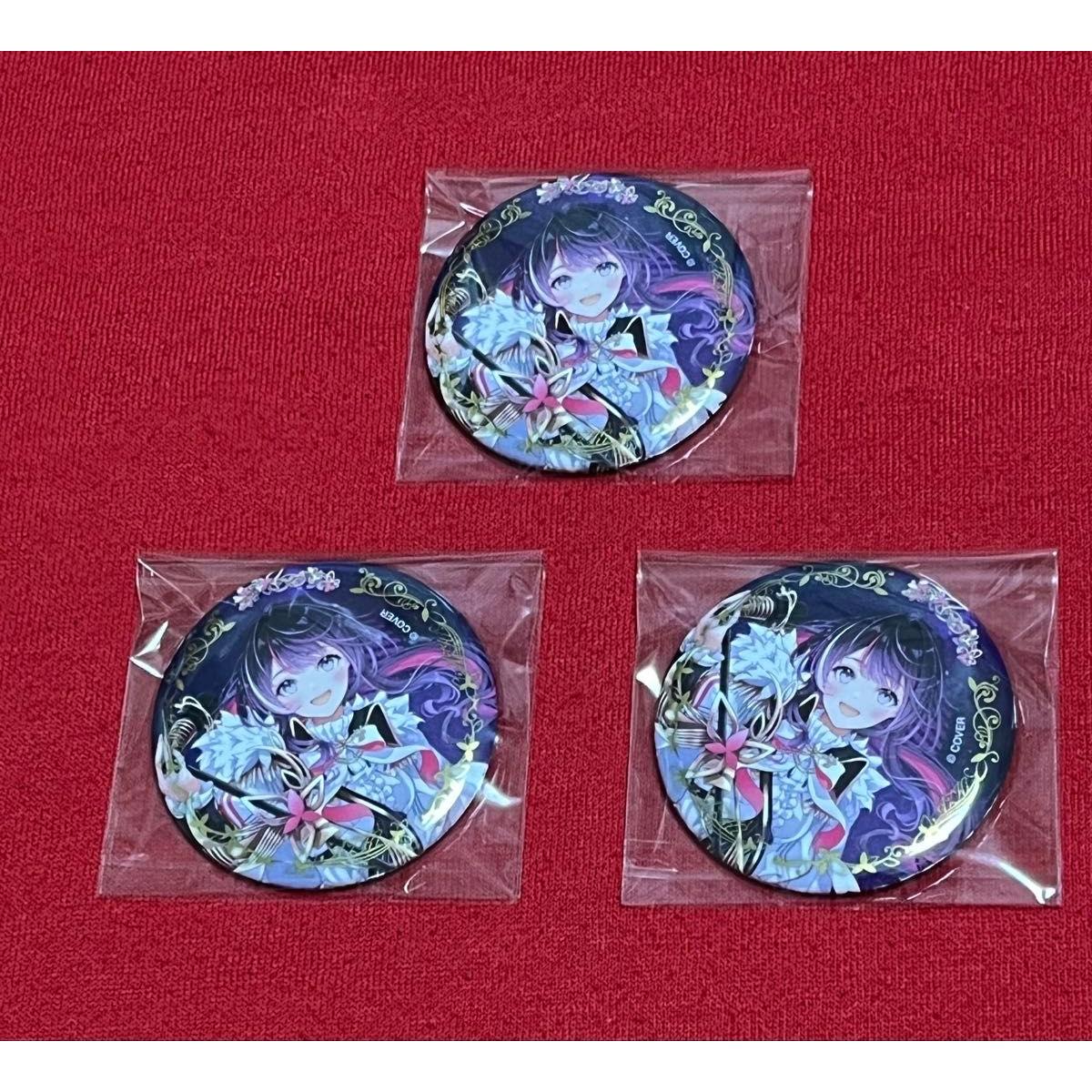Used AZKi Hololive Can Badge 3 Pieces Bulk Sold Solo Live Departure
