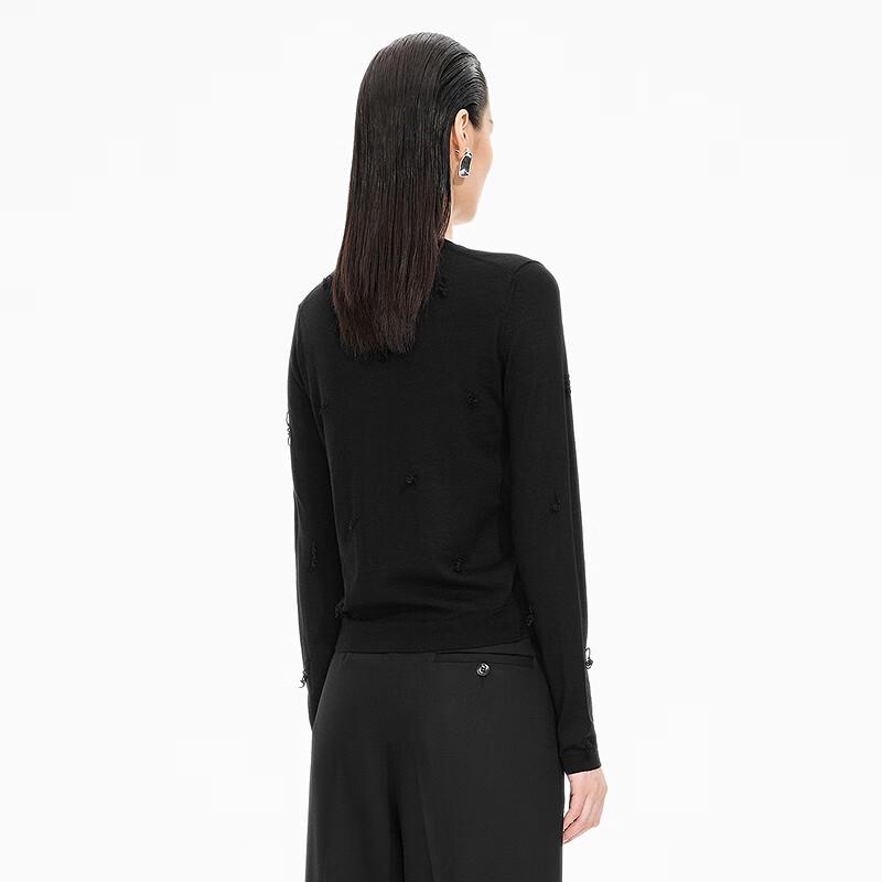 JNBY 2025 Fall Slim-Fit 100% Wool Cardigan