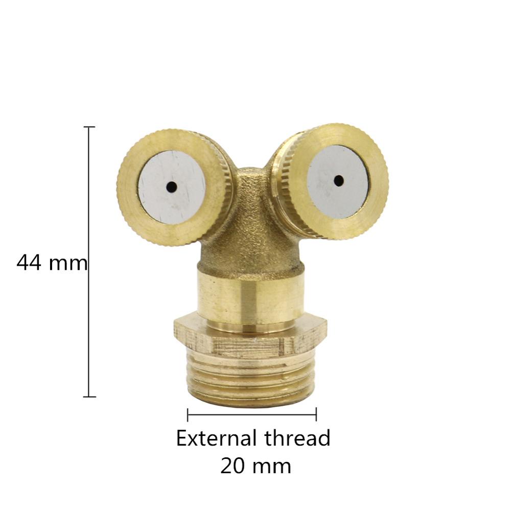 1/2" Misting Nozzle Brass Atomizing Spray Fitting Nebulizer Hose Connector Water Sprinklers Heads Adjustable Garden Irrigation