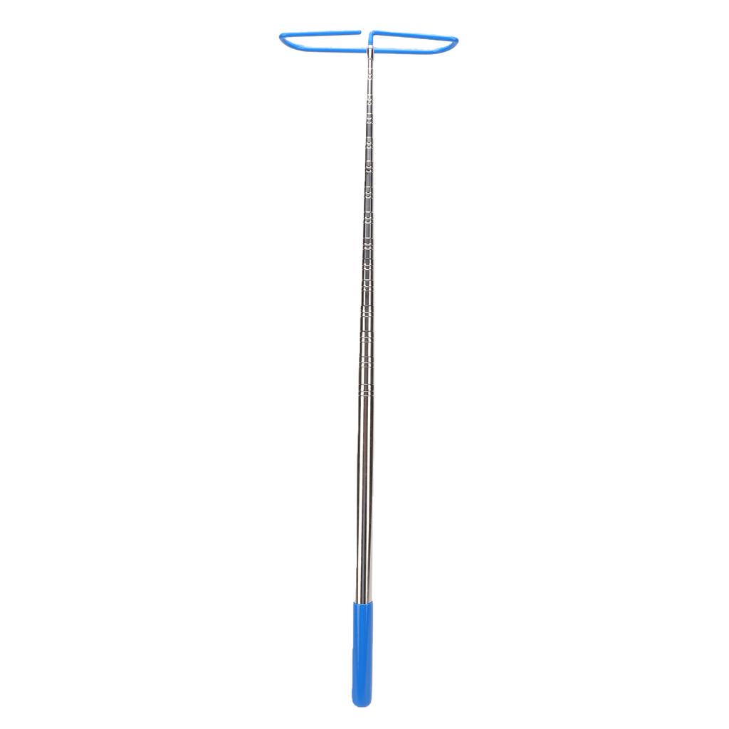 Disk Golf Retriever Disc Grabber with 3 Interchangeable Hooks Thick Stainless Steel Extendable Pole Rubber Coated Tips