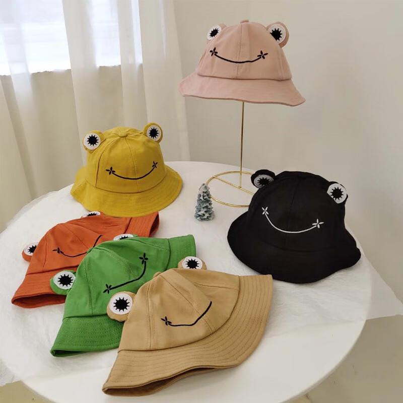 

Cute Frog Embroidered Kids Bucket Hat