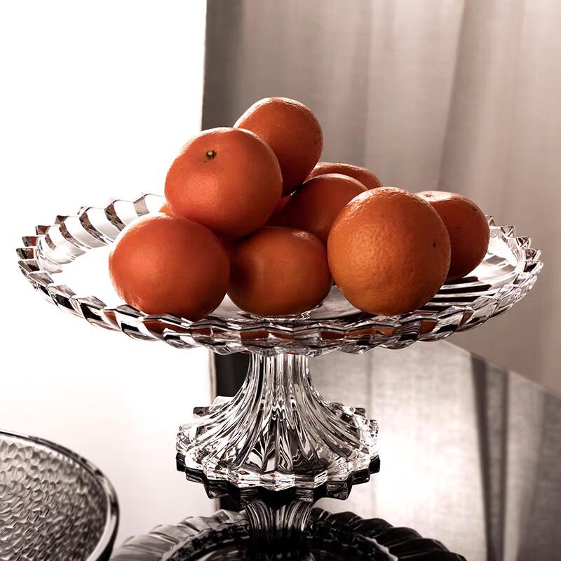 Flavinmci High-Footed Crystal Glass Fruit Plate
