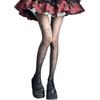 Gothic Style Mesh Tights With Edgy Crosses Motif Breathable Nylon For Women