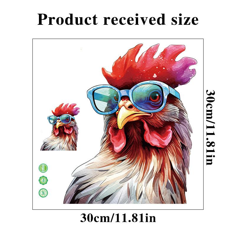 

Персонализированные наклейки с куриной головой самоклеящиеся для двери спальни, гостиной, коридора, входа, стены холодильника, домашний декор 30x30CM