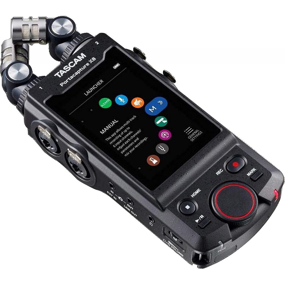 

TASCAM Portacapture X8 32bit Float 192kHz (High Resolution) 8 Track Portable Recorder Podcast USB Microphone Youtube ASMR