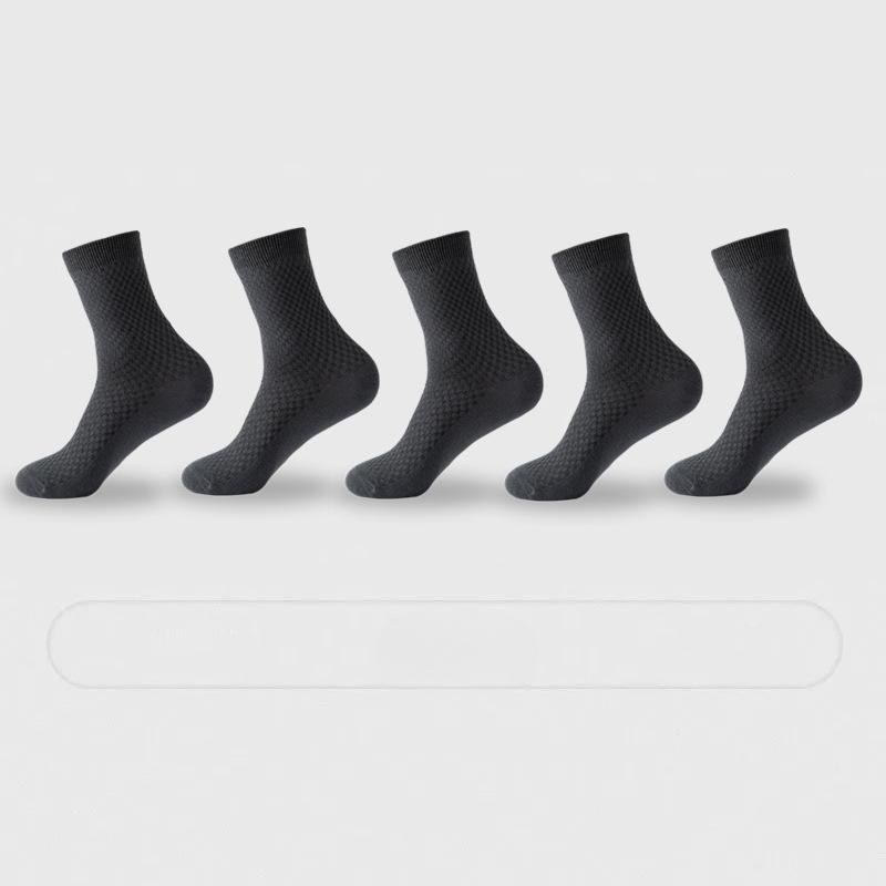 Herren Freizeit Bambusfaser Socken Atmungsaktiv Geschäftsmann Mittelsocken