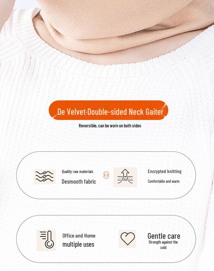 Unisex Fleece-Lined Neck Warmer: Cozy and Versatile Fake Collar for Autumn/Winter