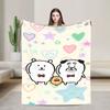 Joke Bear Blanket  Warm Soft Comfortable Plush Throw Blanket For Outdoor Airplane Travel Flannel Bedspread Bed Cover