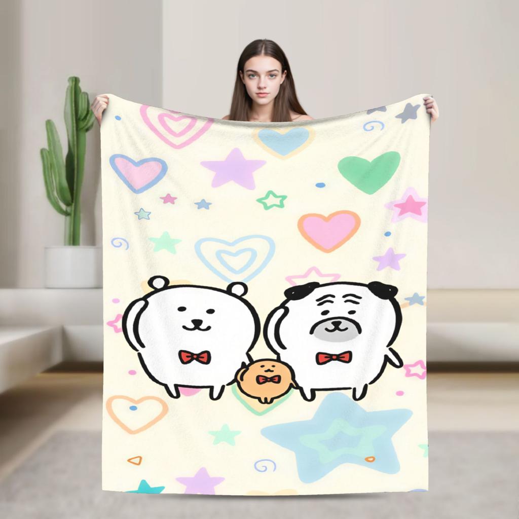Joke Bear Blanket  Warm Soft Comfortable Plush Throw Blanket For Outdoor Airplane Travel Flannel Bedspread Bed Cover