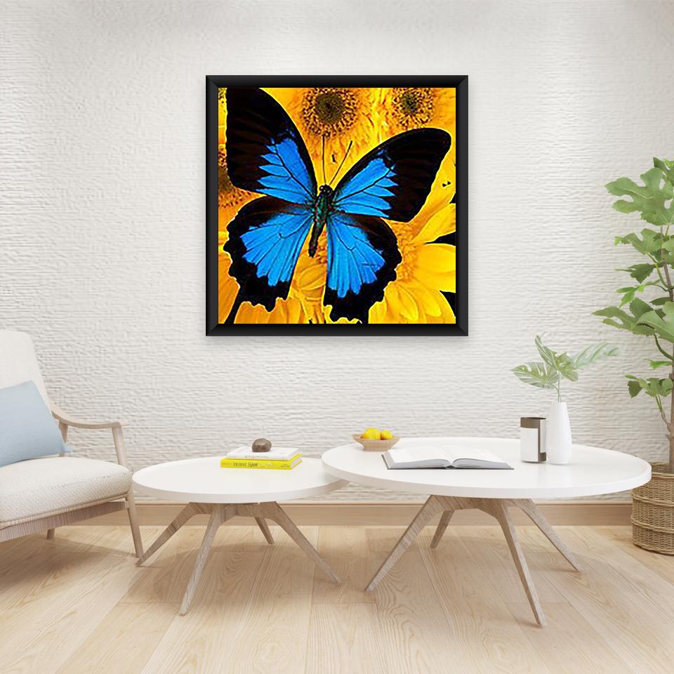 DIY motyl 5D diamentowe malowanie w pełni z okrągłych wierteł kwiat diamentowy haft Cross Stitch mozaika do wystroju pokoju Wall Art prezent