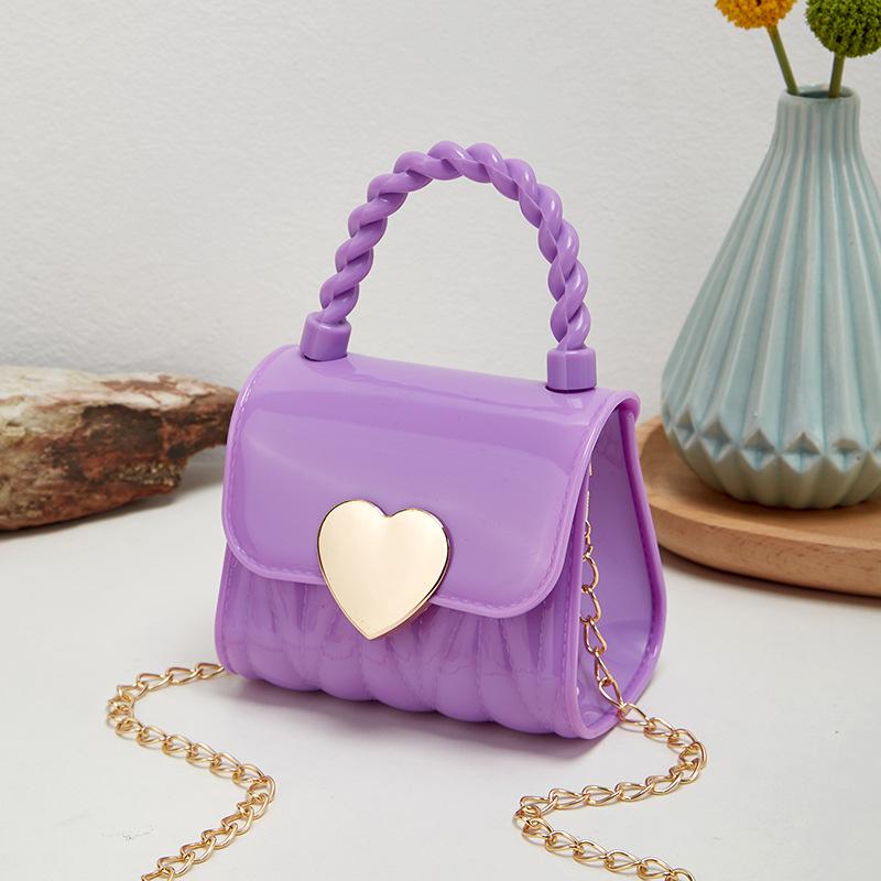 2023 Diamond Embossed Heart-Shaped Mini Jelly Coin Purse