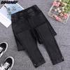 DIMANAF Plus Size Women Jeans Winter Pants Denim Pencil Female Elastic Basic Blue High Waist Trousers Oversize Fashion New Pants 4XL 5XL