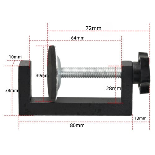 Loopunk C-Shaped Clamps, L-Shaped Bracket Clamps, Fixing Hardware Set, Cabinet Fixing, Rust-Resistant, Durable, Maximum Opening 57mm, Woodworking Clam