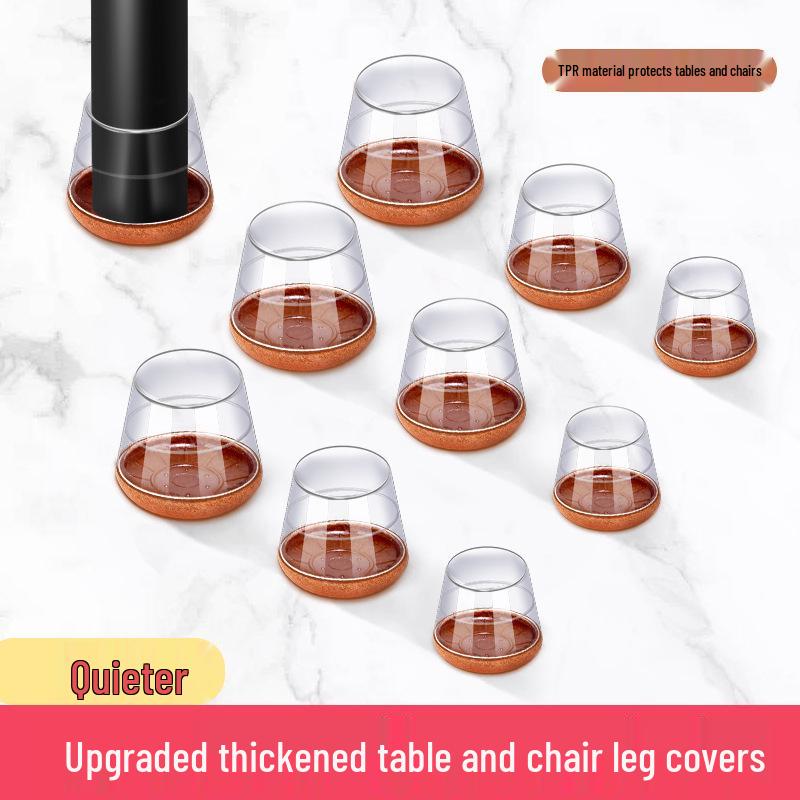Durable Silicone Non-Slip Chair Leg Covers with Noise Reduction & Thickened Edge
