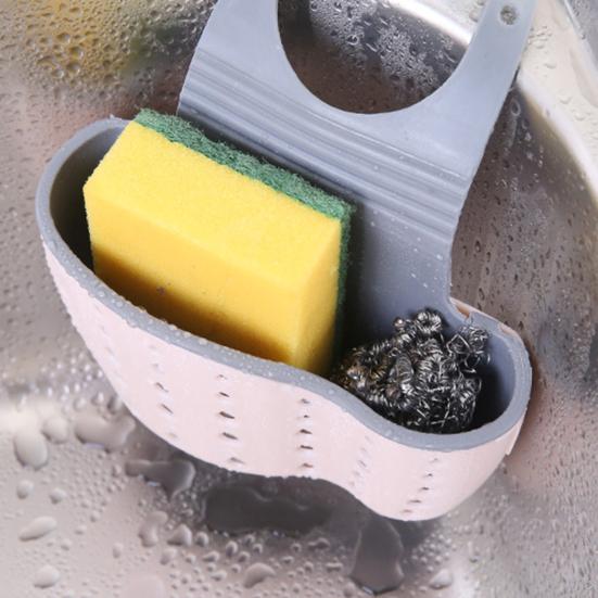 Abflusshalter, doppellagiger, mit mehreren Löchern versehener Gummi, verdickter Spülbeckenständer mit großer Kapazität für Schwamm