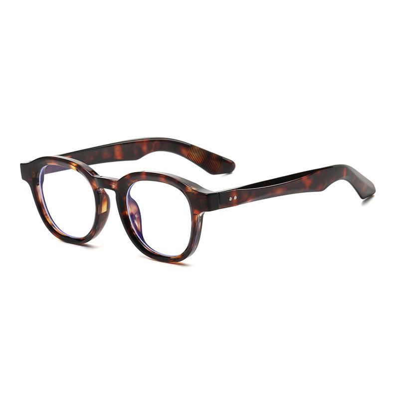 Retro Rivets Polarized Men Round Sunglasses Fashion Black Blue Trending Shades UV400 Women Clear Frame