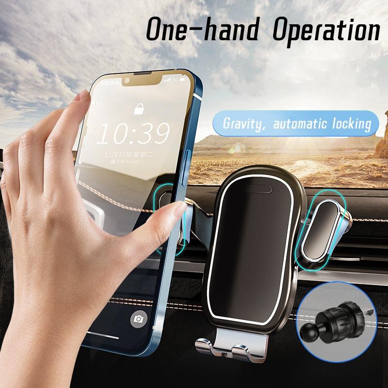 Newest Air Vent Gravity Car Phone Holder 360 Degree Rotation Navigation GPS Holder Car Air Outlet Clip Phone Support Bracket