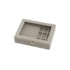 2025 Window Jewelry Box Transparent Velvet Ring Necklace Earrings Storage Box Jewelry Anti-oxidation Jewelry Storage Box
