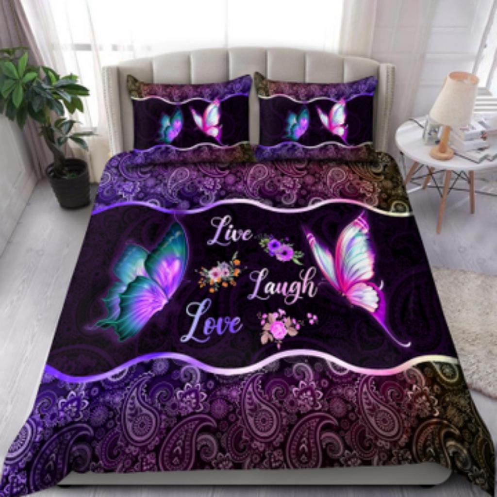 Home Textiles Tmarc Tee Love Friesian Horse Printed Bedding Set Quilt Cover Set