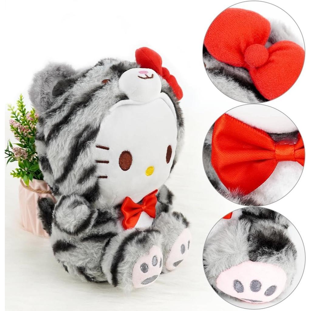 Hello Kitty Plush Toy 25cm Soft Stuffed Animal Pillow Doll Birthday Party Gift for Girls Boys Kids Fans