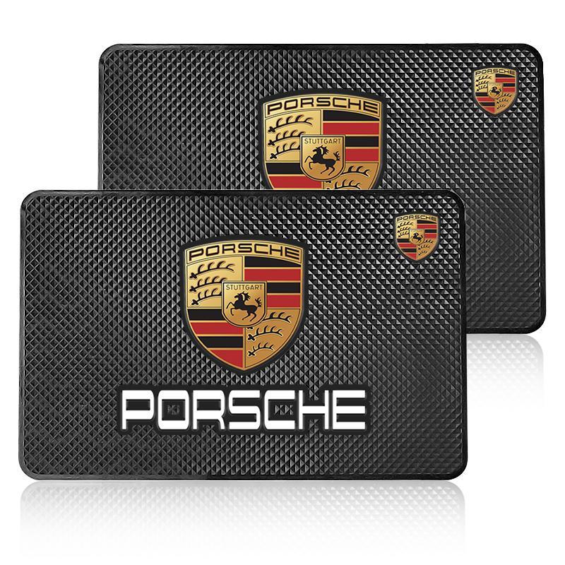 1Pcs Car Emblem Anti Slip Pad Phone Holder Non-Slip Mat Car Stlying For Porsche Boxster Cayenne Panamera Macan Cayman 911 918 996 917 991