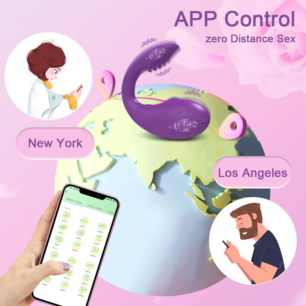 Ou Vibrator cu Control prin APP pentru Femei Stimulator Clitoridian Punct G Portabil Ou al Iubirii Chiloți Vibratori Jucărie Sexuală pentru Femei Articole pentru Adulți