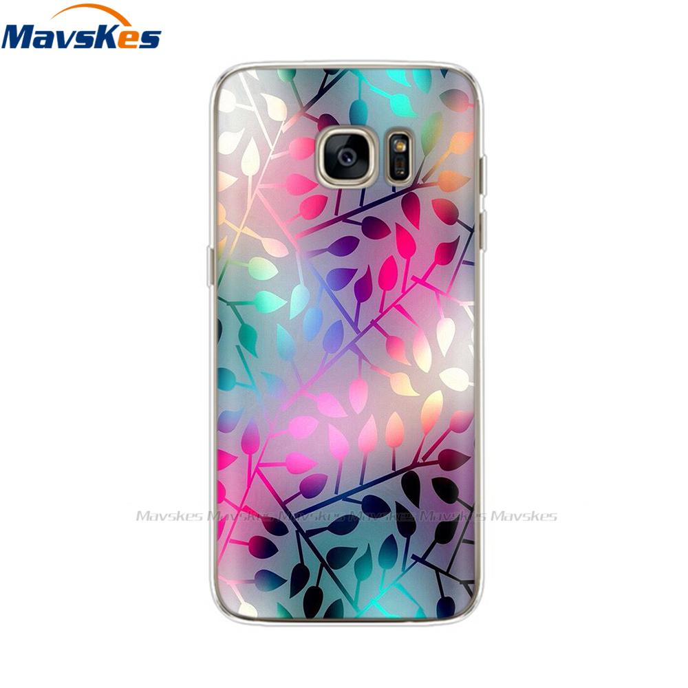 Custodia in Silicone Cartone Animato Per Samsung Galaxy S7 Custodie Cover Fiore Morbido TPU Custodia per Telefono Per Samsung S7 edge G930F G930FD G930W8 Funda
