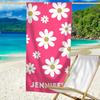 Personalized Beach Towel Daisy Design Custom Name logo Microfiber Beach Towel Thin Absorbent for Beach Swimming Yoga Bath Sports