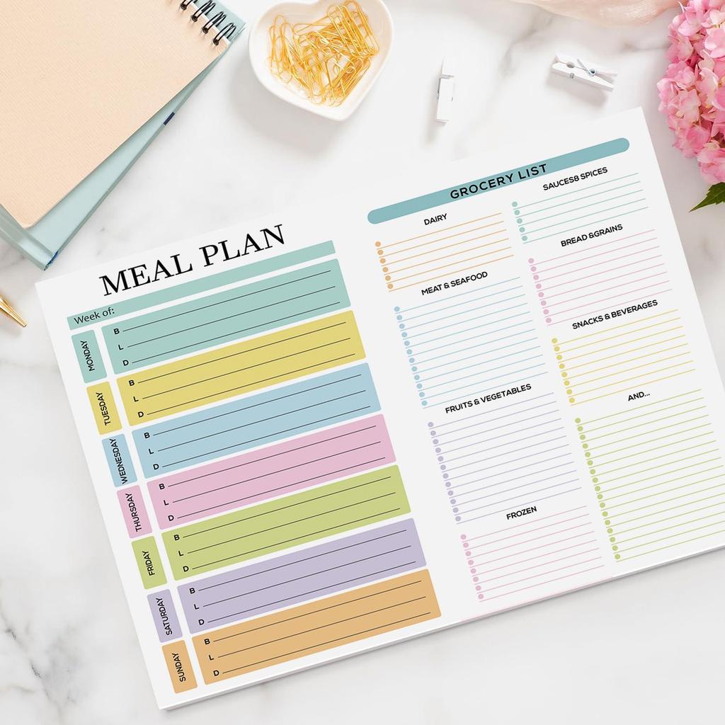 Magnetic Weekly Meal Planner Notebook