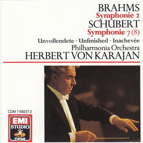 

CD JOHANNES BRAHMS / FRANZ SCHUBERT -- - Brahms: Symphonie 2, Schubert Symph CDM7692272 EMI, EMI Studio 1988 Europe Classical Used