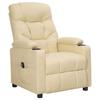 Electric Recliner Chair Cream Fabric