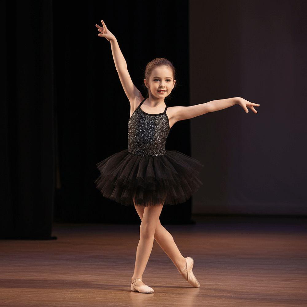 Cross Strap Kids Ballet Skirts Fluffy Ballet Performance Clothes Ballerina Fairy Dress  Examination