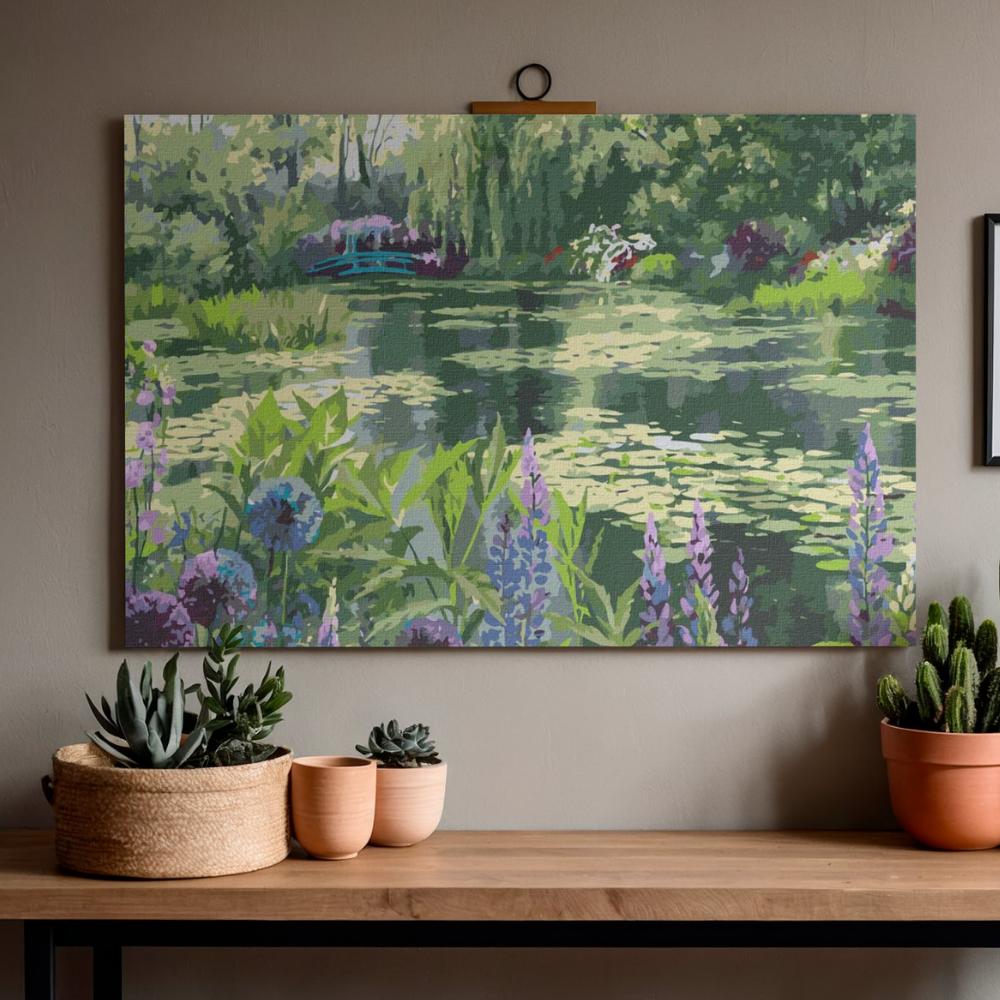 Obraz Do Malowania Po Numerach Z Ramą Ogród Moneta W Giverny 50X70 Cm