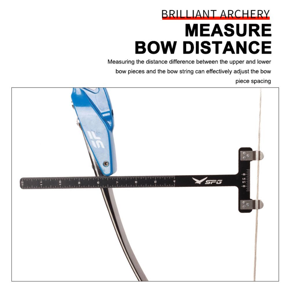 T-Shaped Archery Ruler Stainless Steel Archery Bow Square Bowstring Measurement Tool Archery Gauge Tools Bow Accessories