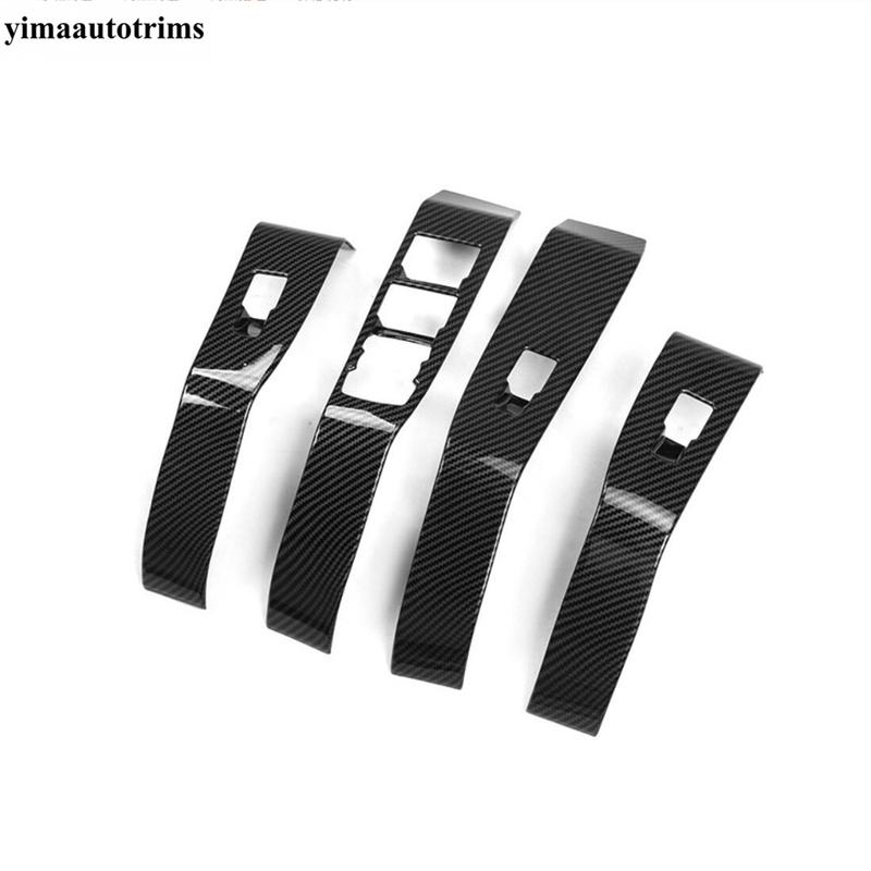 For Ford Mustang Mach E  - Carbon Fiber Door Glass Window Lift Switch Panel Rear Seat Air AC Vent Cover Trim Accessories