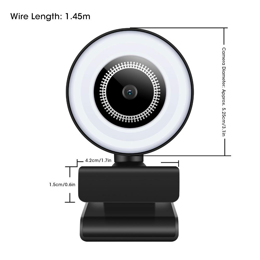 Adjustable Brightness A40 Full HD 1080p Webcam Plug and Play Reduces Background Noise Built-in Microphone