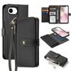 Portemonnaie-Hülle für iPhone 16e - Leder/PU, Schwarz
