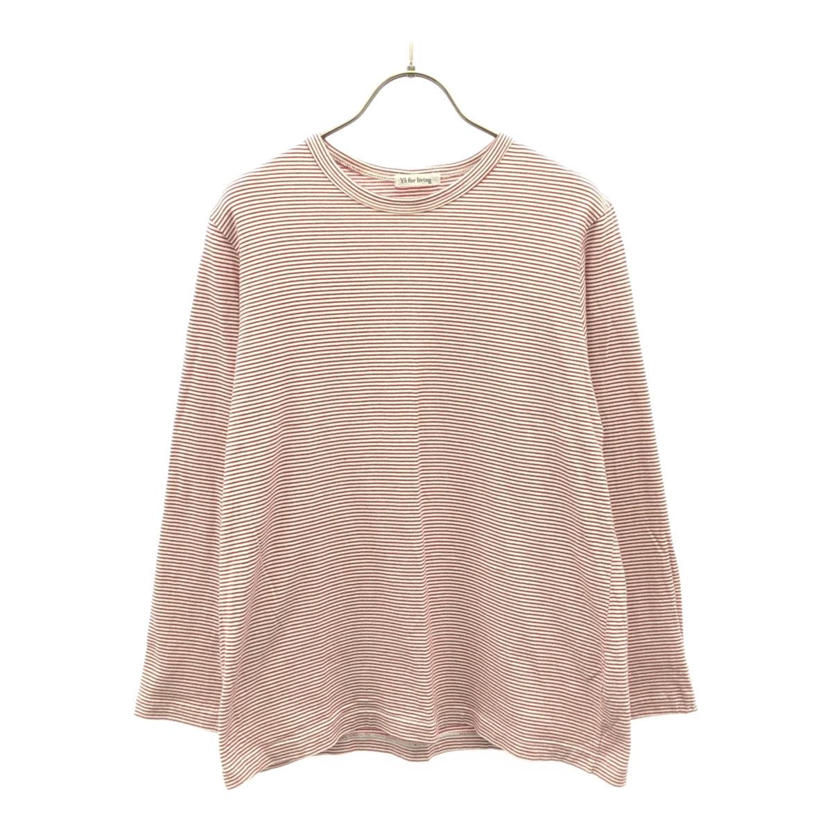 

Y s for living 90s made in Japan border Long sleeve Crew neck Cut Women Used