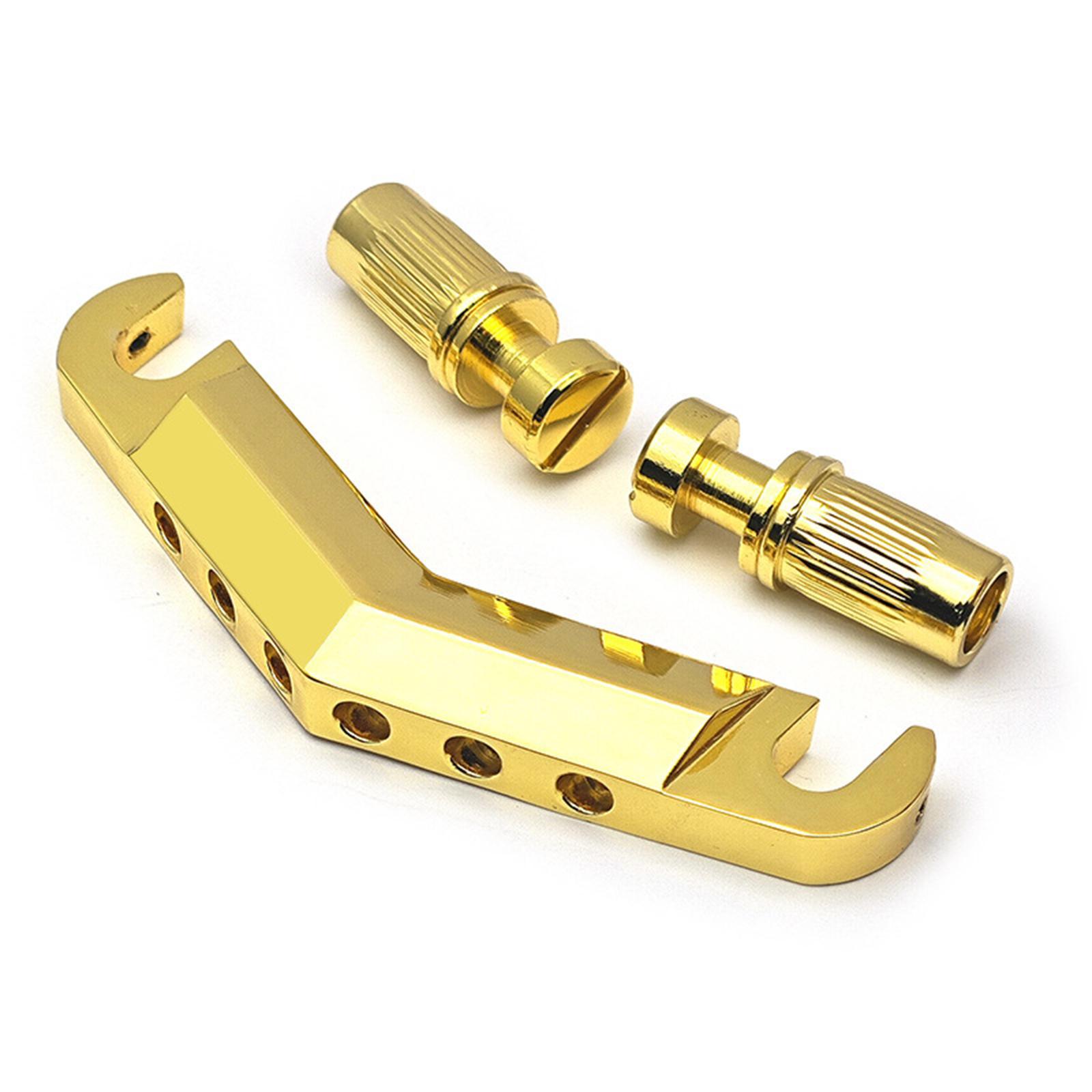 

Electric Guitar Stop Bar Tailpiece 6 String Music Instrument Accessories Heavy Duty Electric Guitar Parts with Anchors Studs золотой