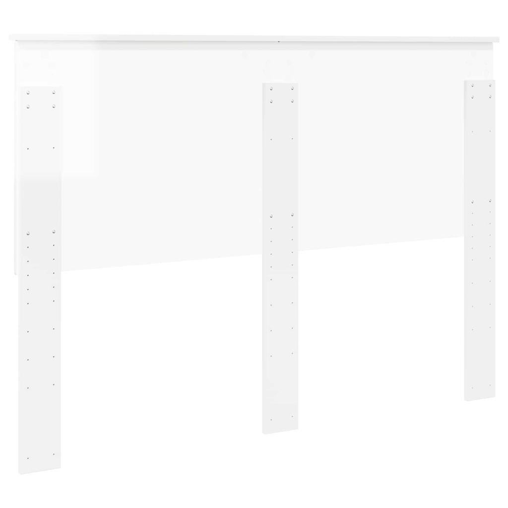 Headboard with Glossy White Headboard 140 cm Particleboard