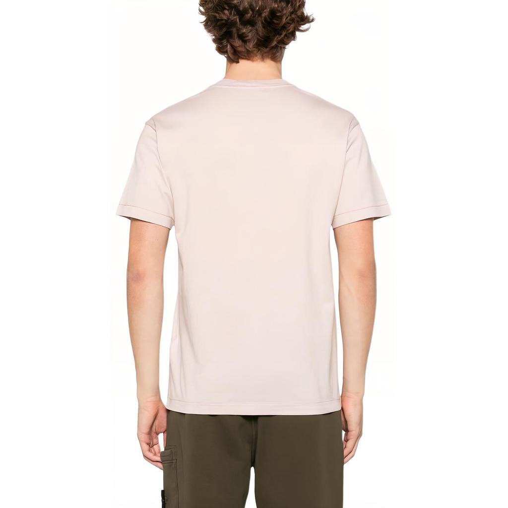 Stone Island SS25 Logo Embroidered Comfortable Simple Crew Neck Short Sleeve T-Shirt Men T-Shirts K1S1521000-39S0013-V0082